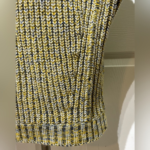 Maje Mous Oversized Yellow Multi Marled Chunky Ribbed Knit Wool Blend Sweater - Picture 5 of 14